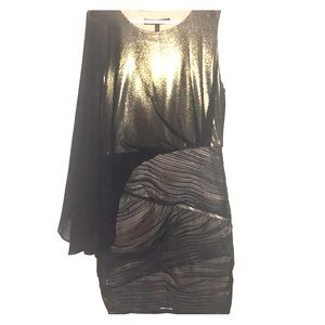 BCBG black and gold party dress!